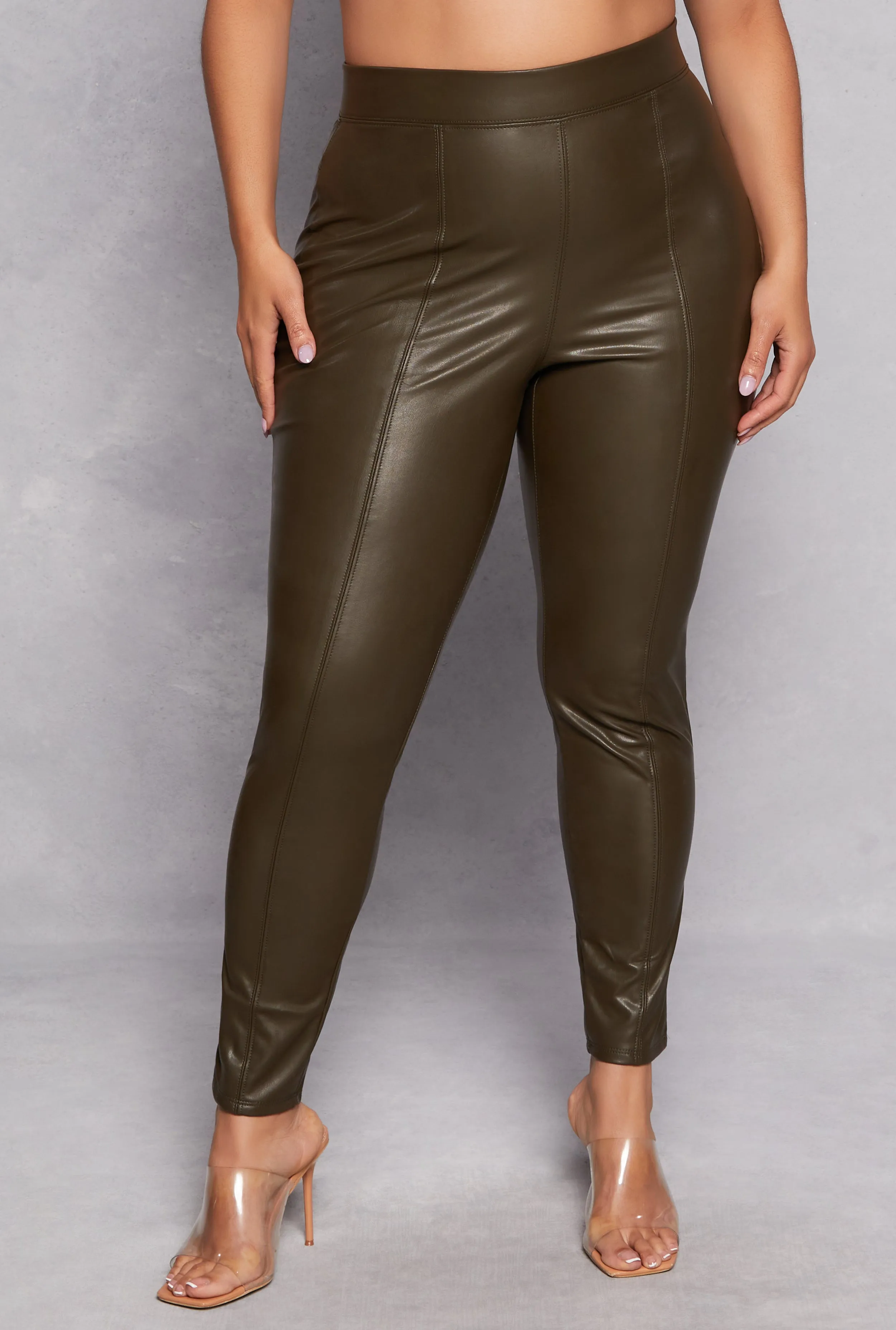 Plus Size Iris Faux Leather Leggings sold by Rainbow product image thumbnail 2