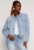 Haute Monde Sherpa Lined Denim Jacket sold by Rainbow