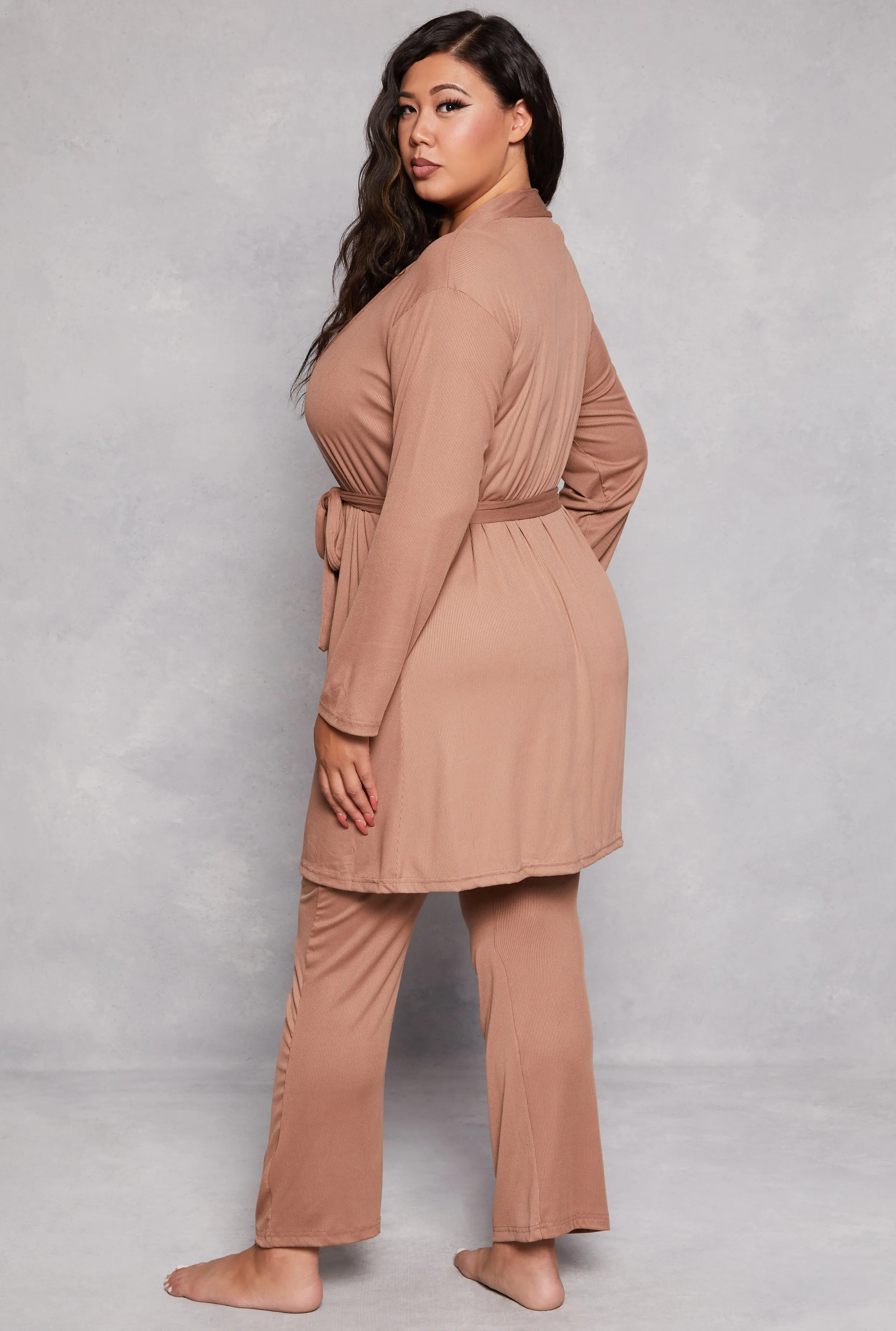 Plus Size Basic Pajama Tank Top and Pants with Robe sold by Rainbow product image thumbnail 2