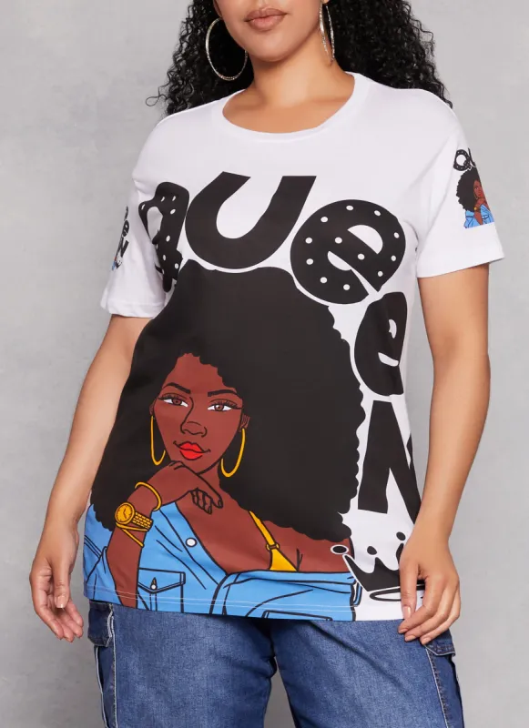 Plus Size Queen Graphic T Shirt sold by Rainbow