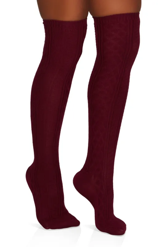 Textured Knit Knee High Socks Size 9-11 sold by Rainbow