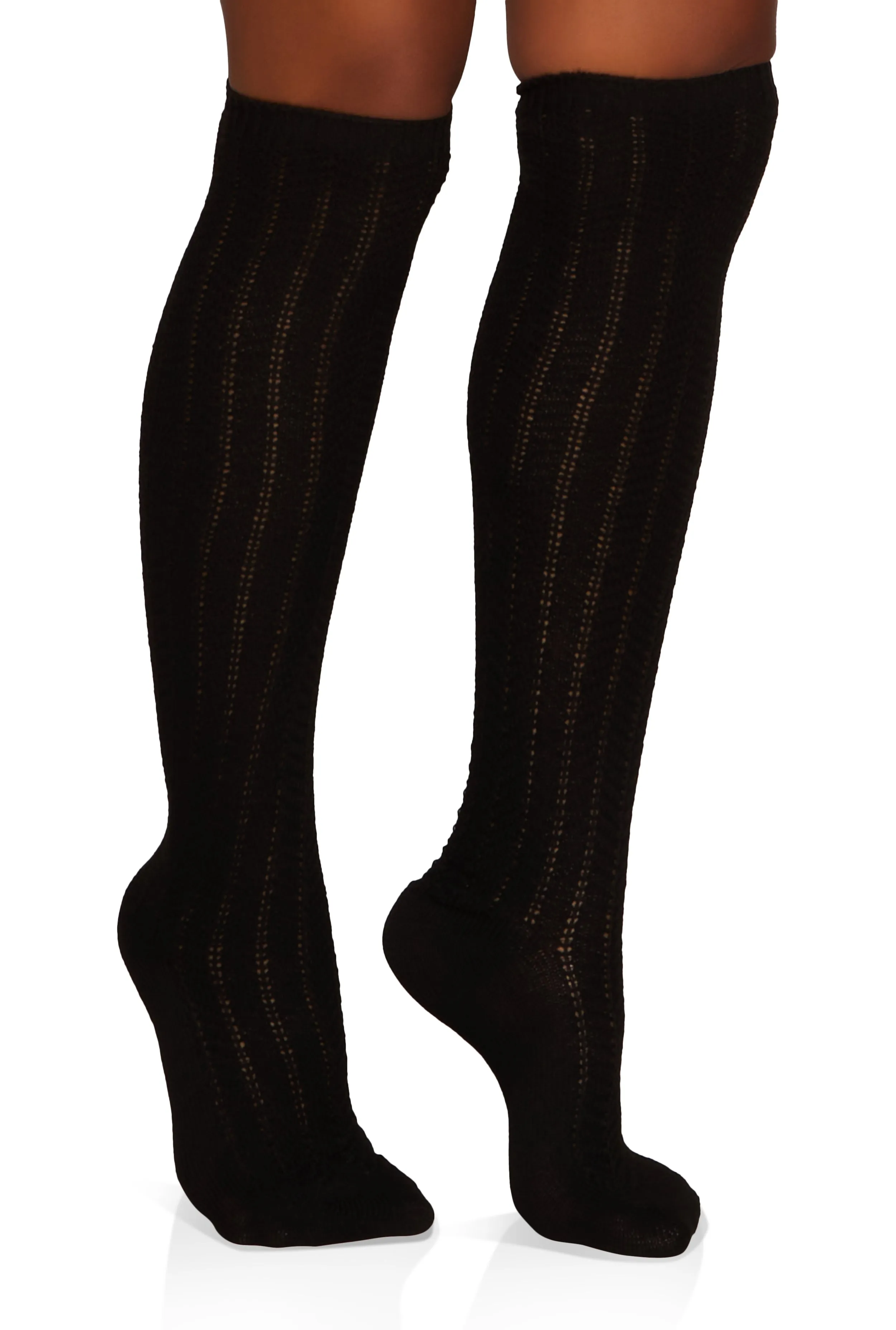 Pointelle Knit Knee High Socks Size 9-11 sold by Rainbow