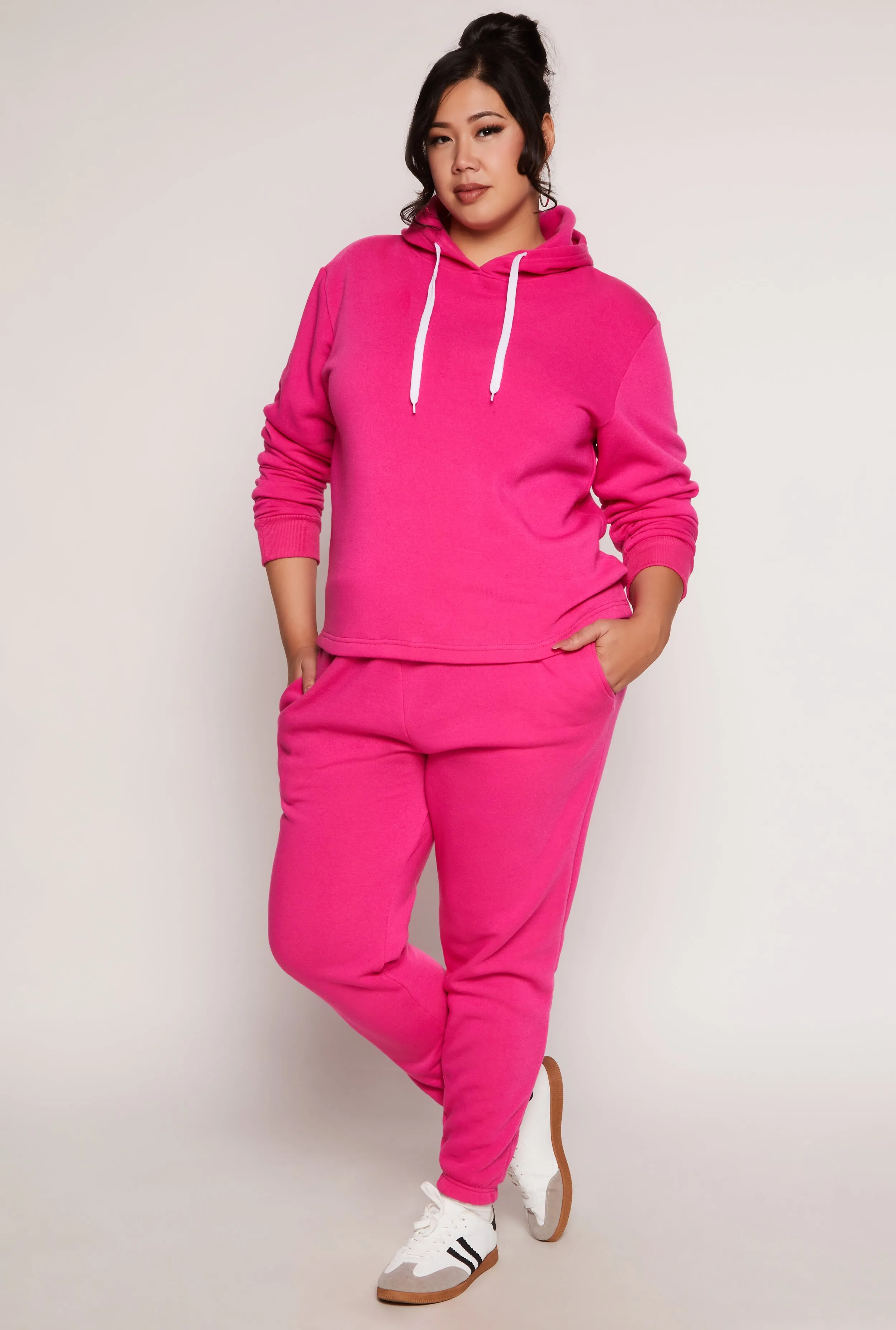 Plus Size Fleece High Waisted Sweatpants sold by Rainbow
