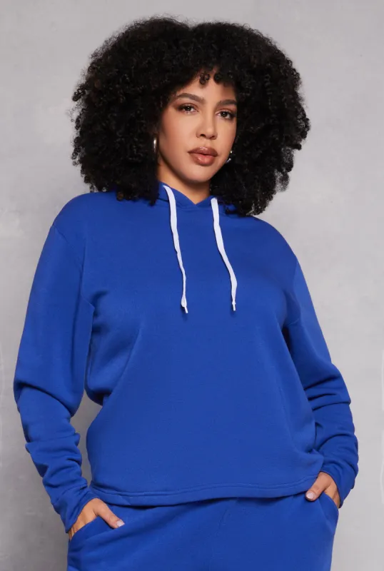 Plus Size Fleece Pullover Hoodie sold by Rainbow