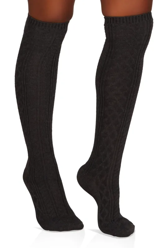 Textured Knit Knee High Socks Size 9-11 sold by Rainbow