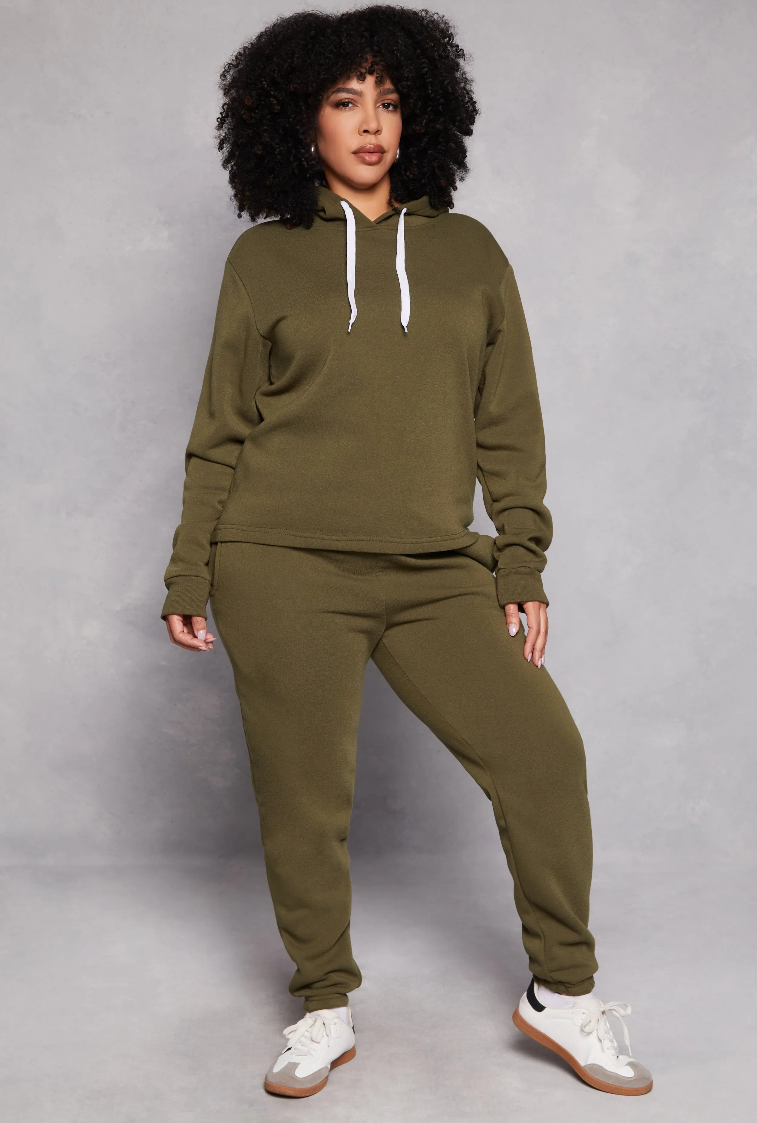 Plus Size Fleece Pullover Hoodie sold by Rainbow product image thumbnail 2