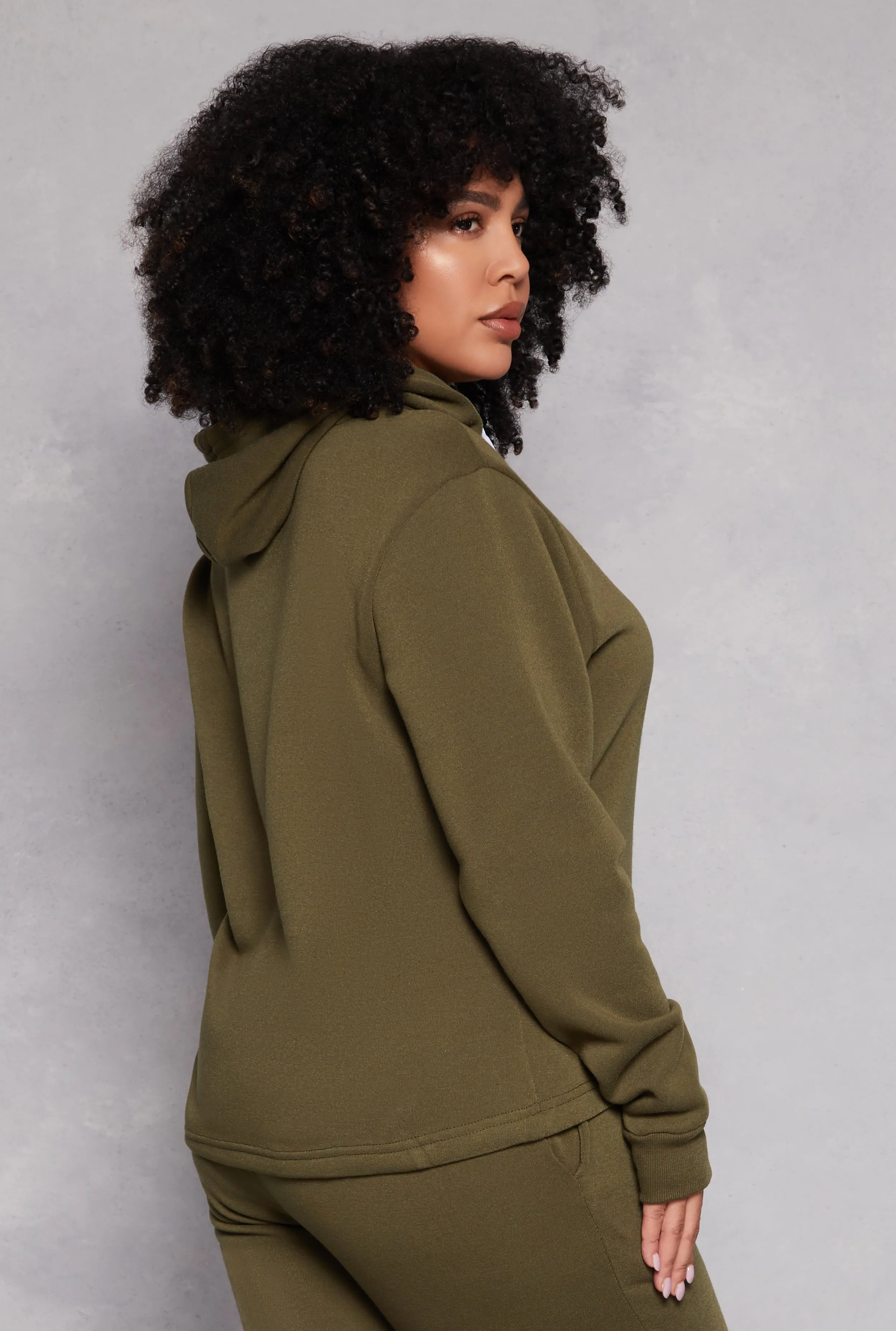 Plus Size Fleece Pullover Hoodie sold by Rainbow product image thumbnail 3