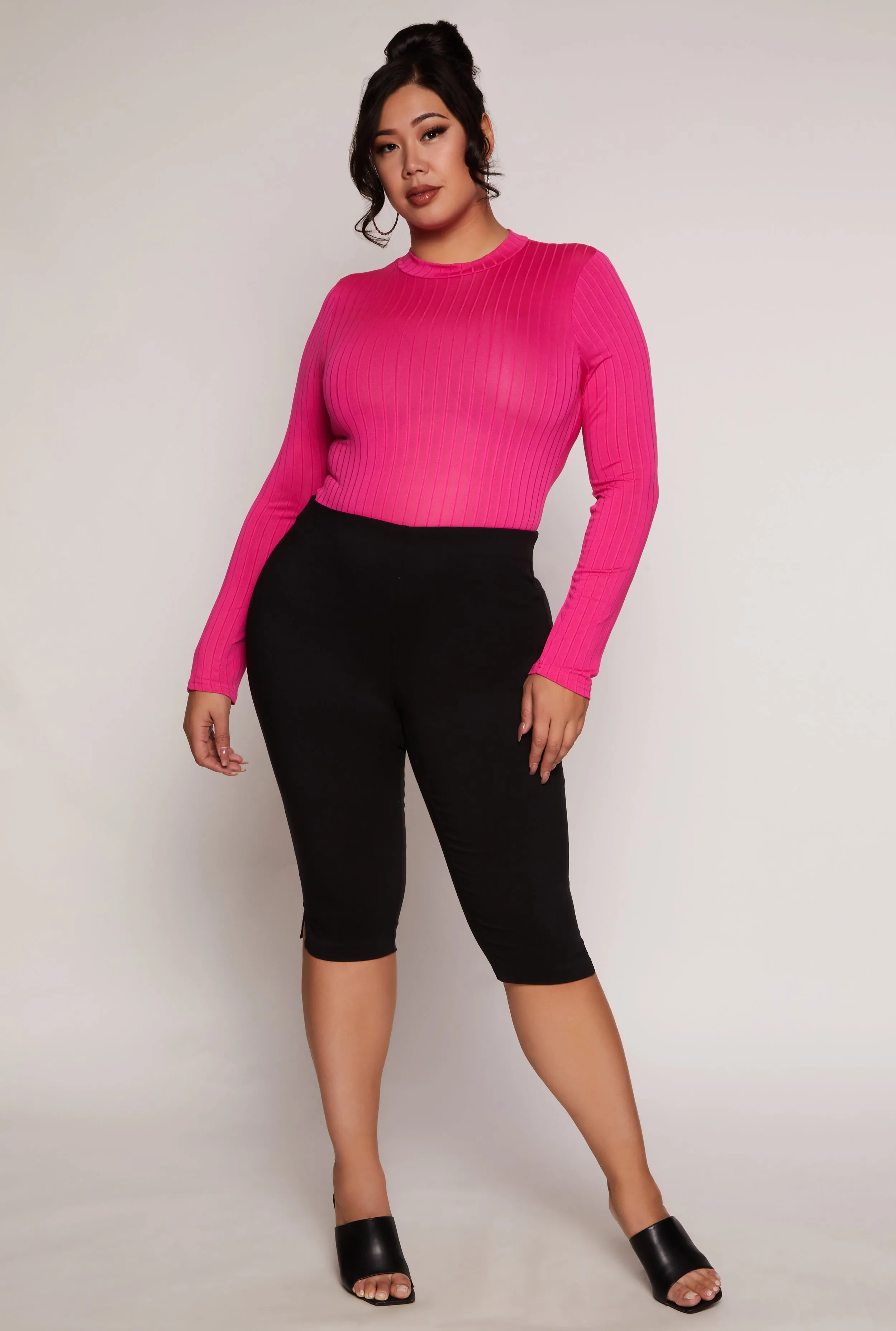 Plus Size Daisy Long Sleeve Mock Neck Bodysuit sold by Rainbow product image thumbnail 2