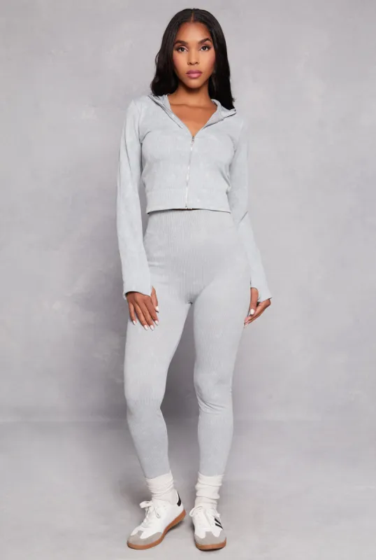 Acid Wash Seamless High Waist Leggings sold by Rainbow