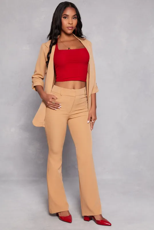 Crepe Knit Flare Dress Pants sold by Rainbow