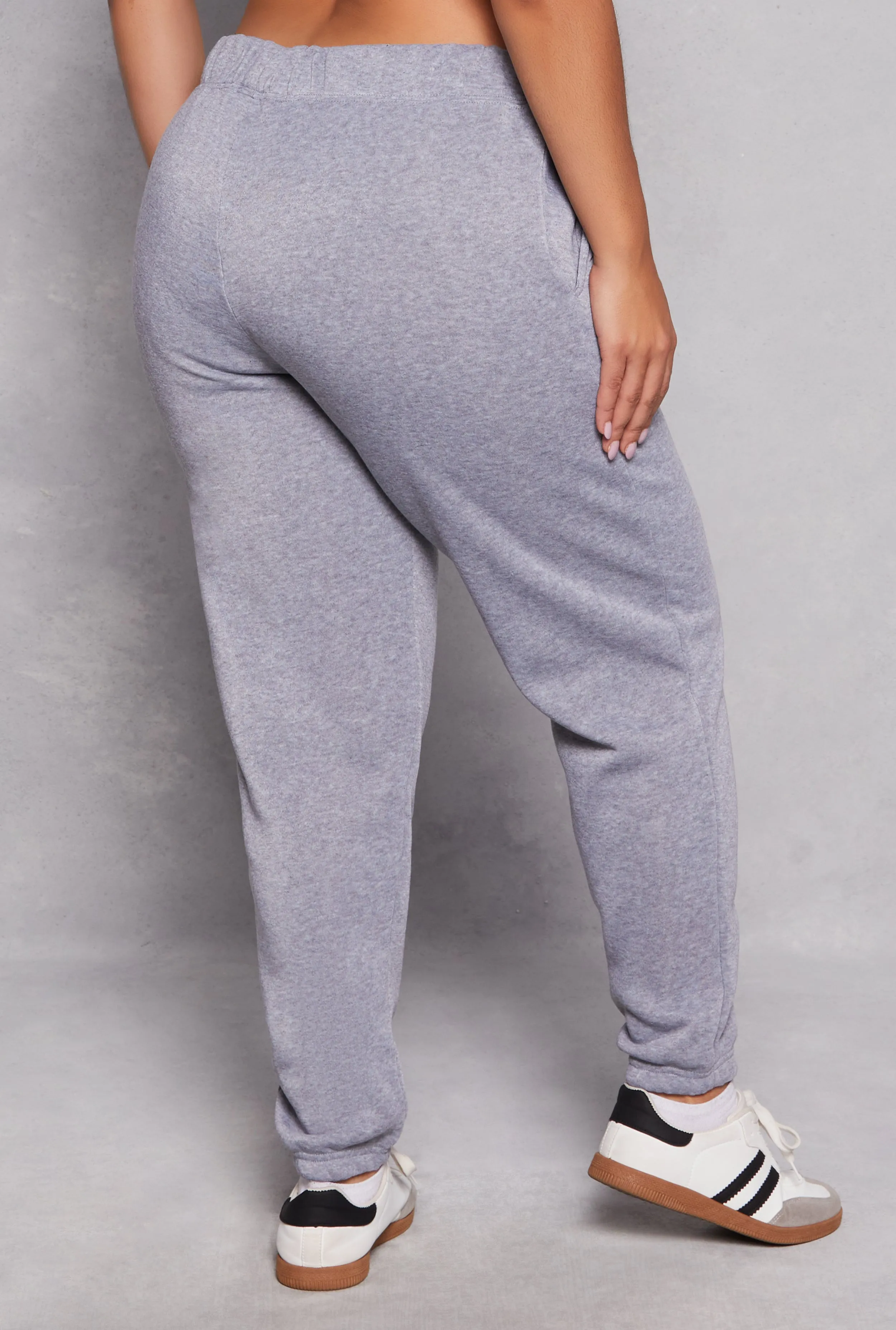 Plus Size Fleece High Waisted Sweatpants sold by Rainbow product image thumbnail 3
