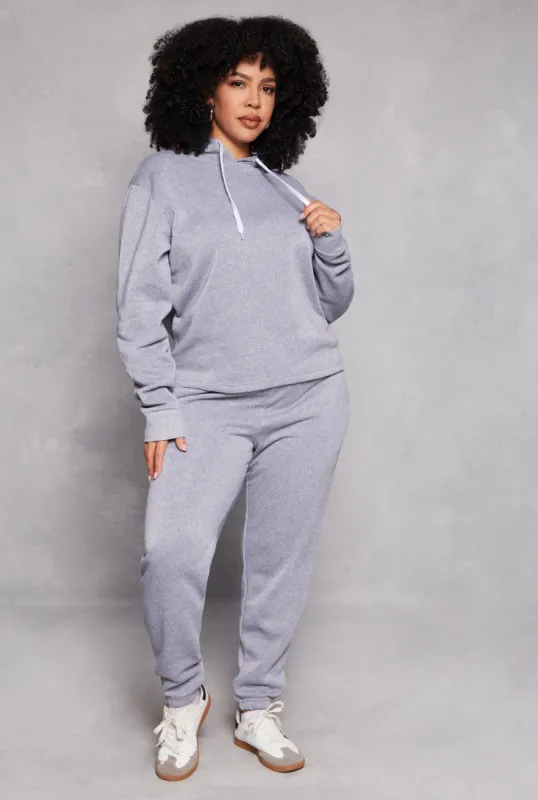 Plus Size Fleece High Waisted Sweatpants sold by Rainbow