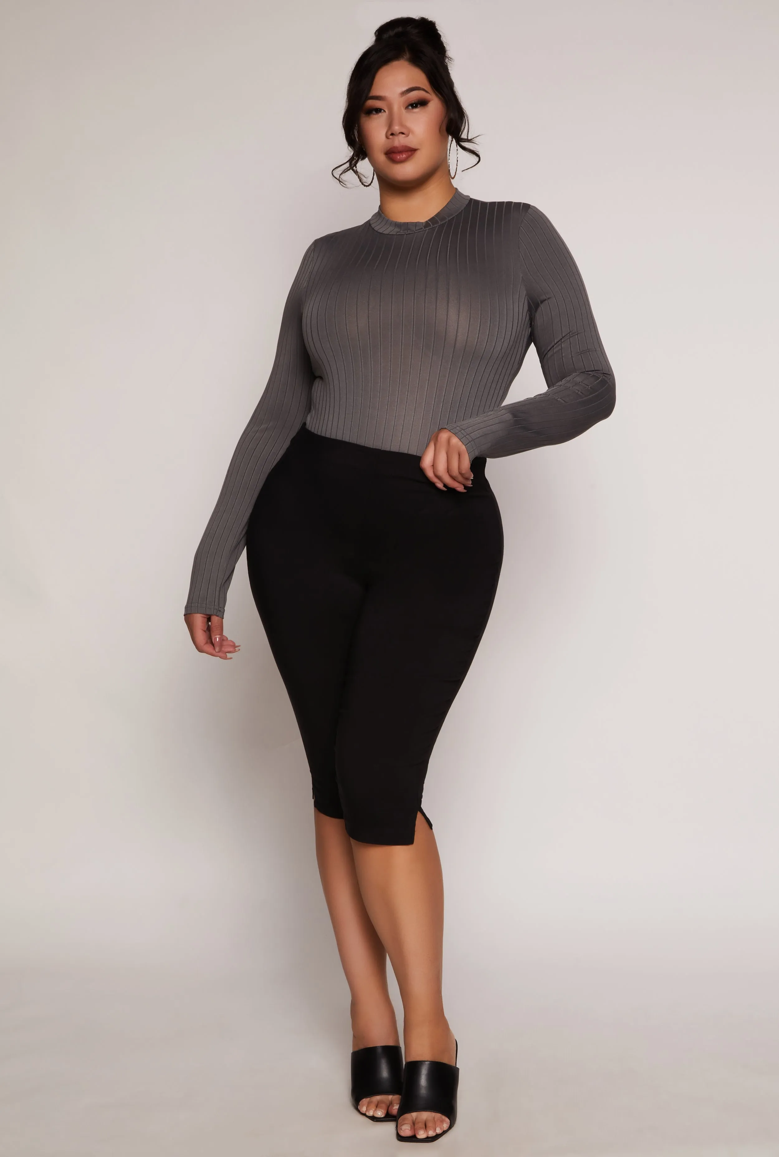 Plus Size Daisy Long Sleeve Mock Neck Bodysuit sold by Rainbow product image thumbnail 2