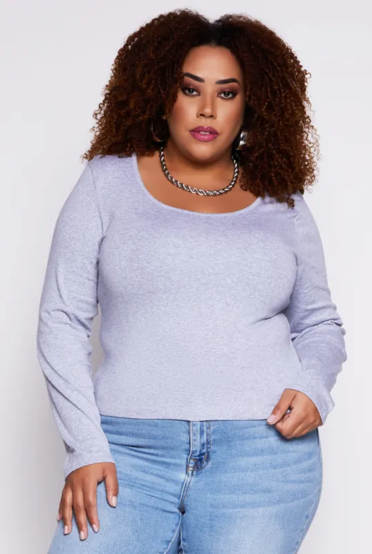 Plus Size Basic Fleece Lined T Shirt sold by Rainbow