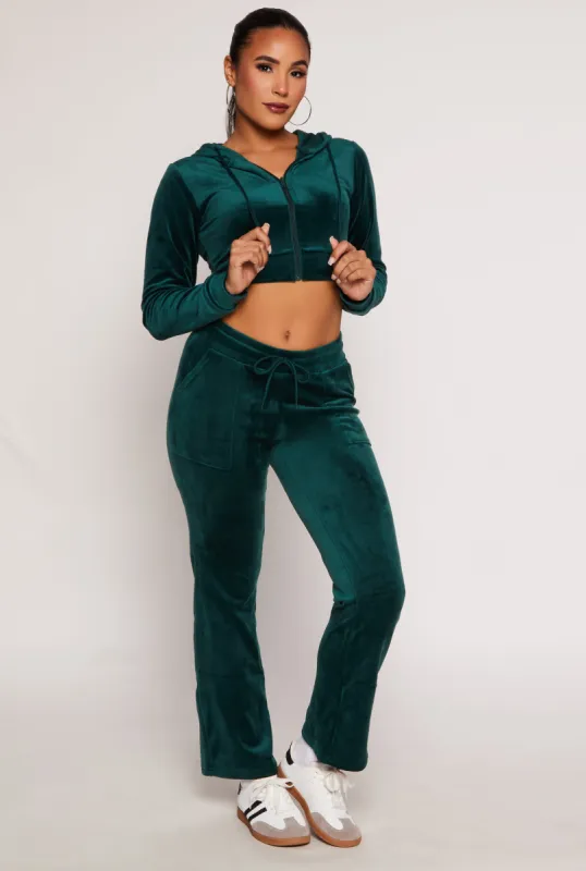 Velour Drawstring Waist Sweatpants sold by Rainbow