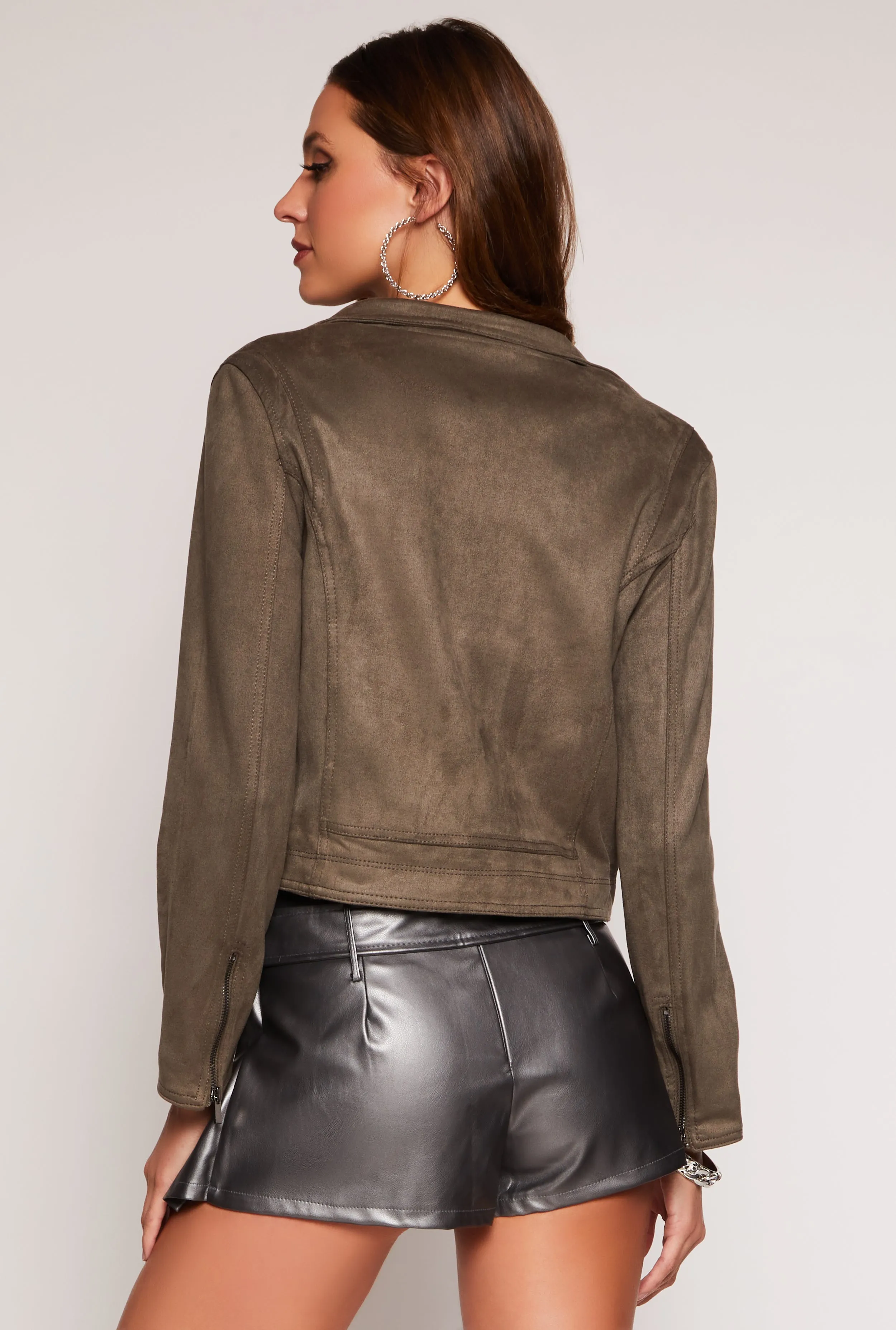 Faux Suede Moto Jacket sold by Rainbow product image thumbnail 3