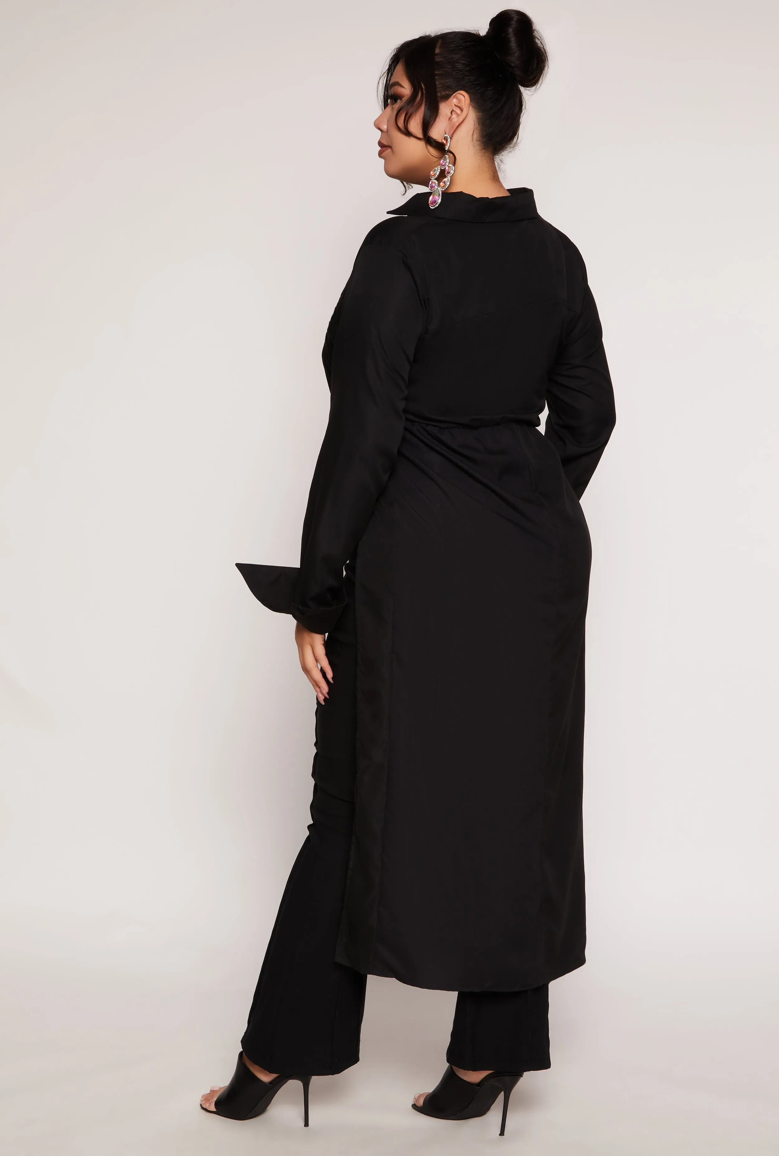 Plus Size Collared Asymmetrical Maxi Top sold by Rainbow product image thumbnail 3