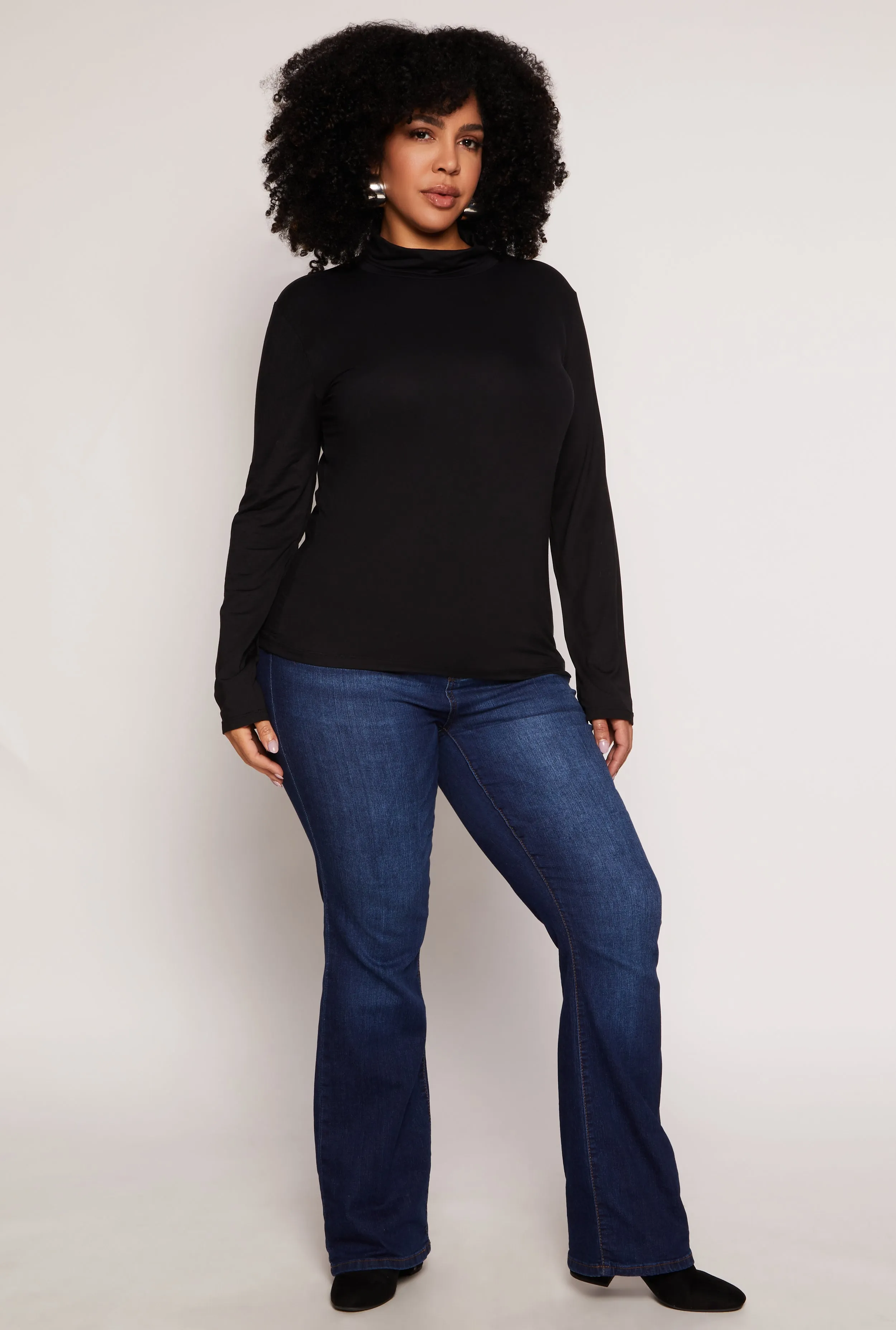 Plus Size Basic Soft Knit Turtleneck Top sold by Rainbow product image thumbnail 2