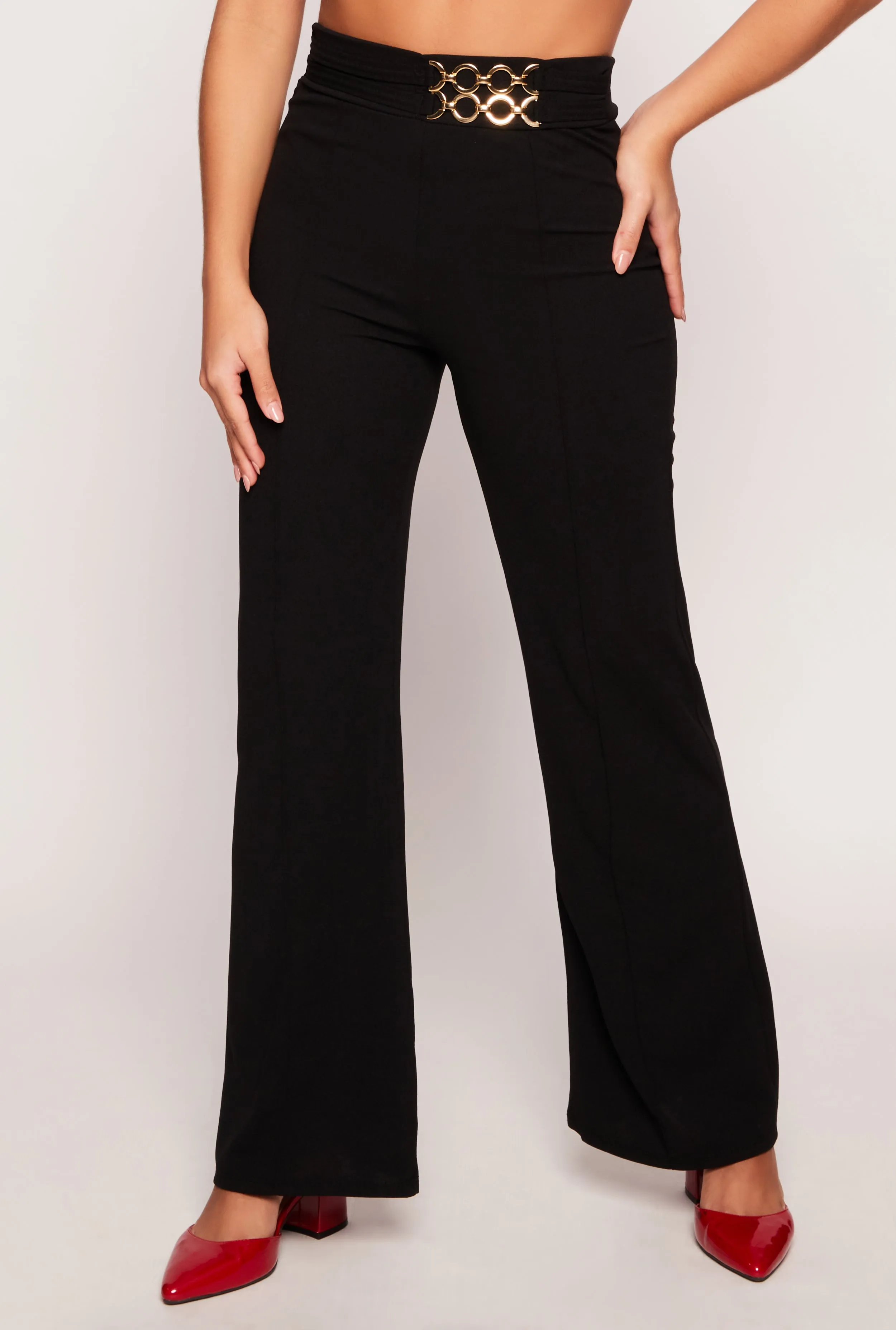 Metallic Link Detail Dress Pants sold by Rainbow product image thumbnail 2