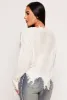 Distressed Knit V Neck Sweater sold by Rainbow