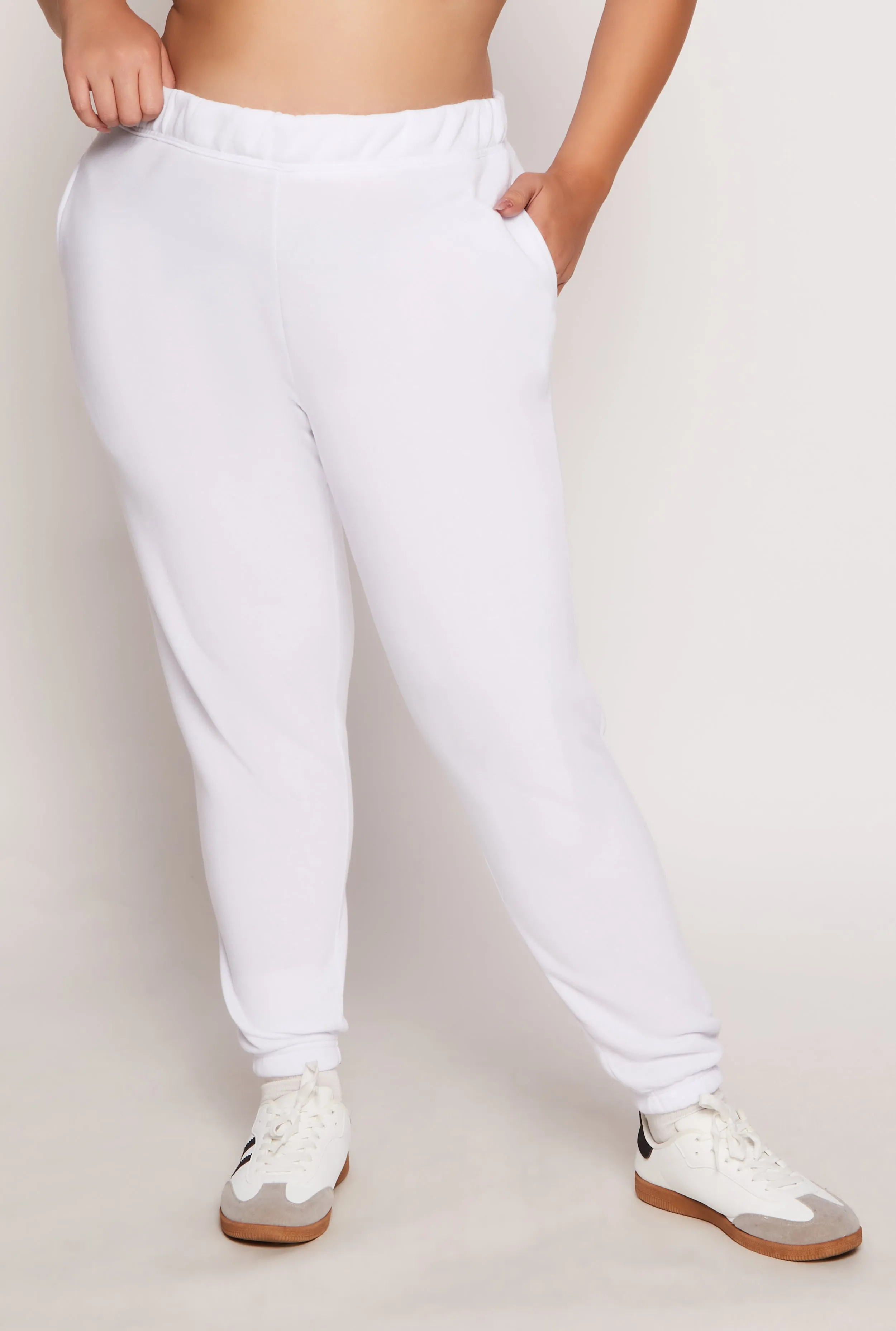 Plus Size Fleece High Waisted Sweatpants sold by Rainbow product image thumbnail 2