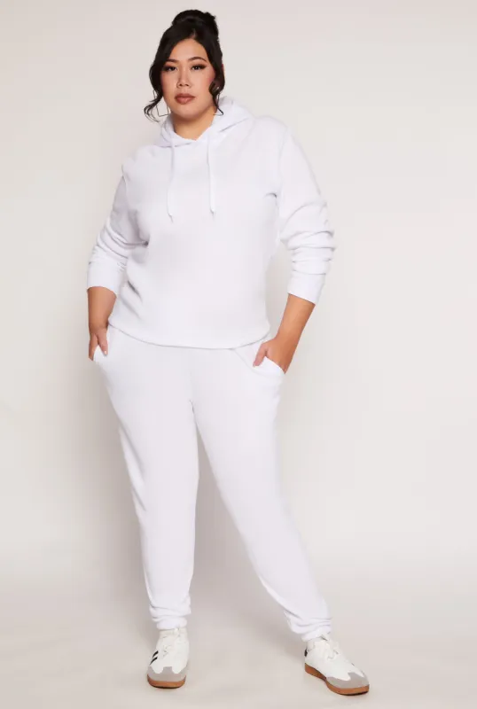Plus Size Fleece High Waisted Sweatpants sold by Rainbow