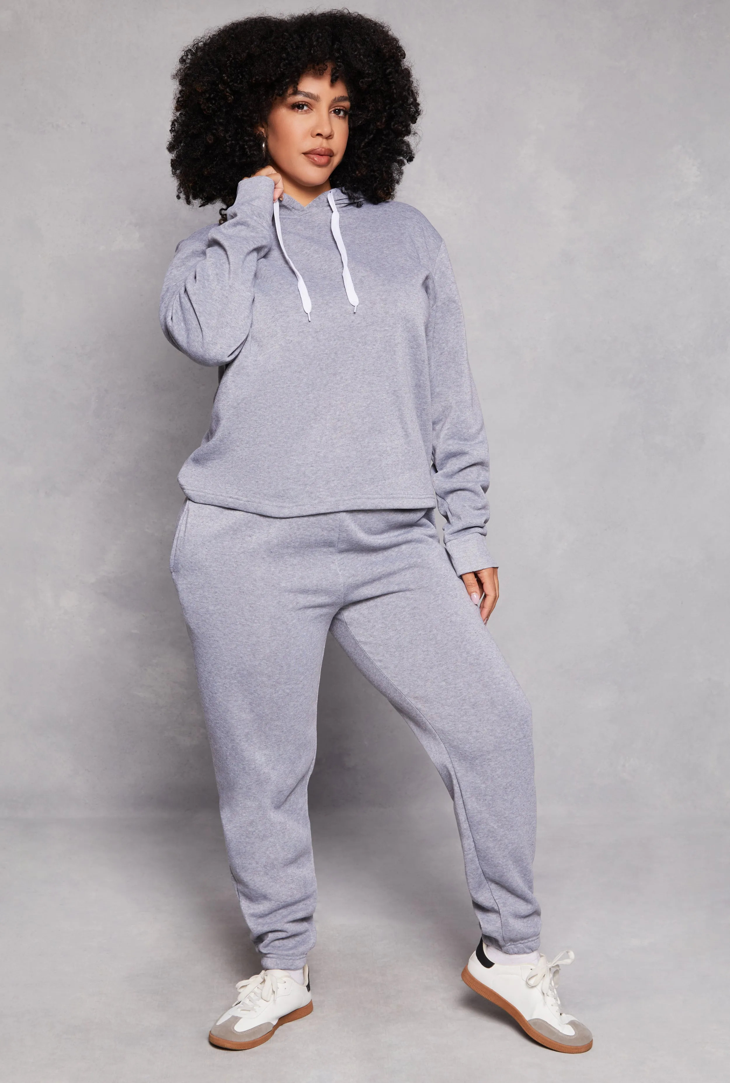 Plus Size Fleece Pullover Hoodie sold by Rainbow product image thumbnail 2