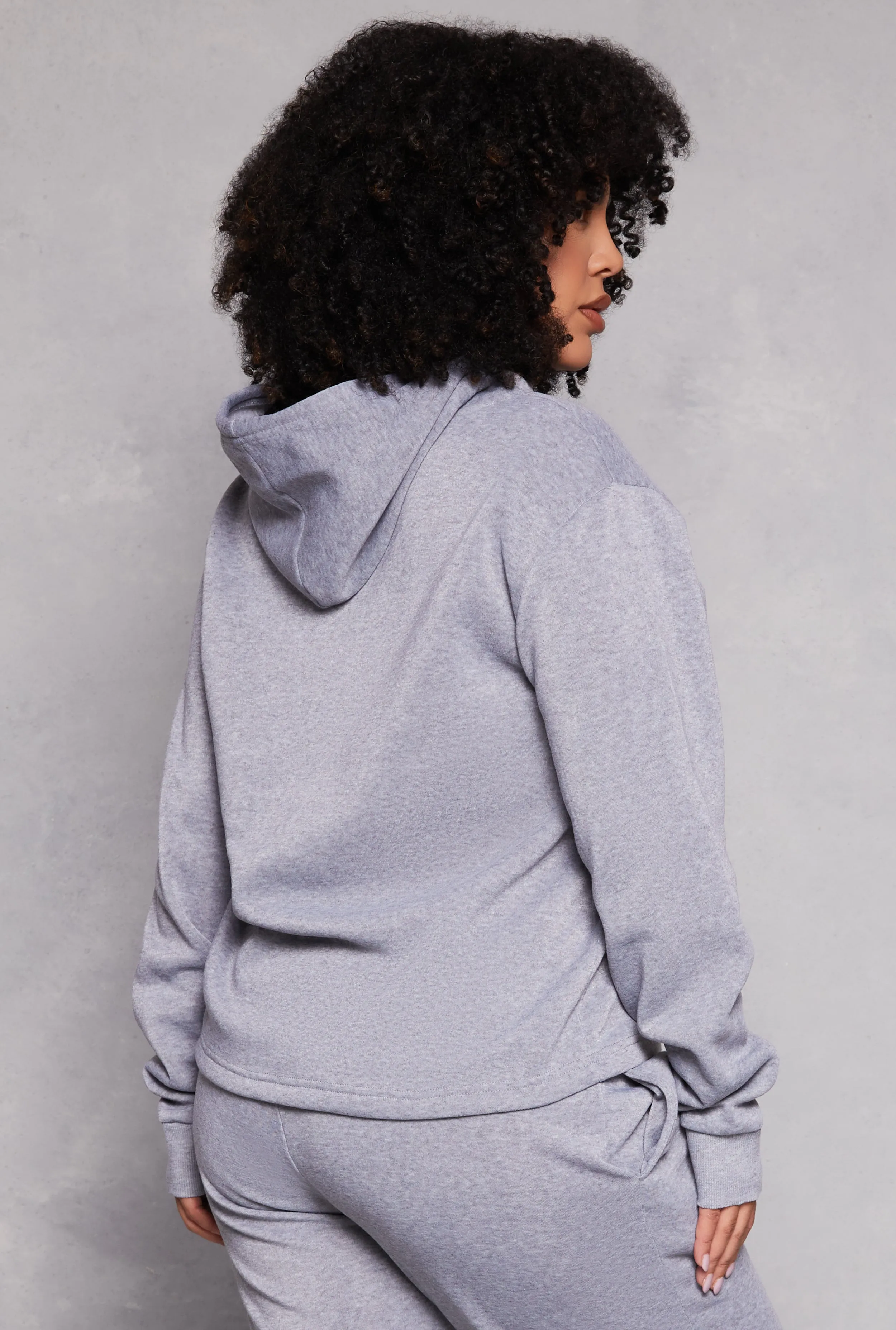 Plus Size Fleece Pullover Hoodie sold by Rainbow product image thumbnail 3