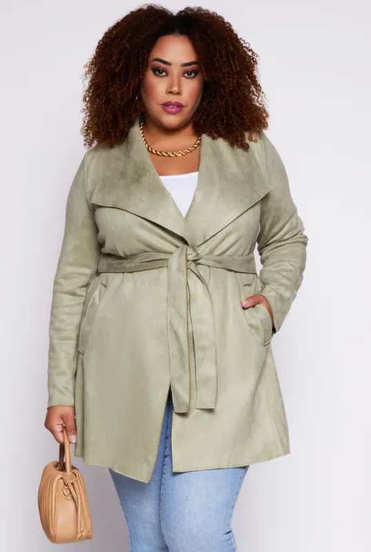 Plus Size Haute Monde Wrap Coat sold by Rainbow