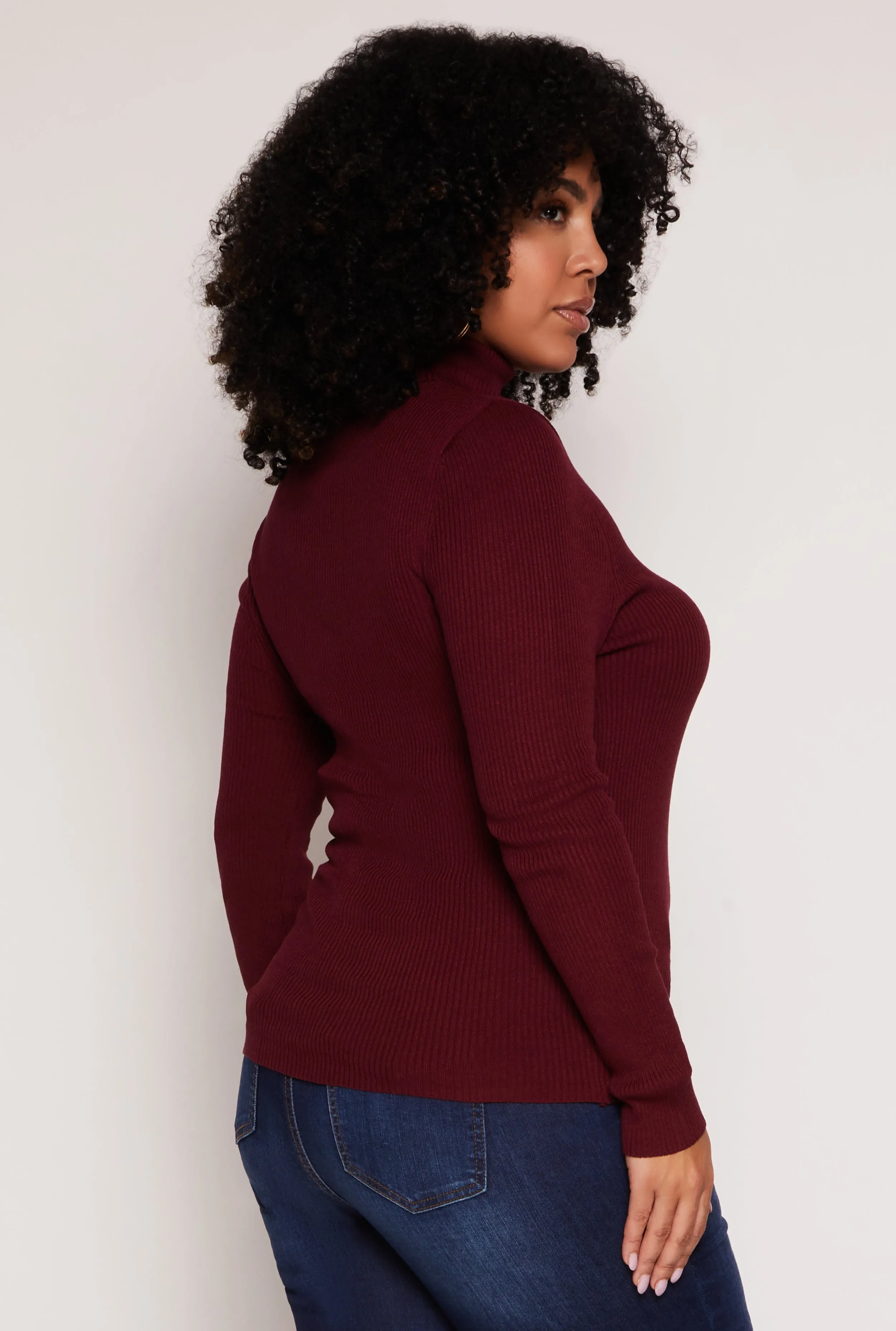 Plus Size Ribbed Knit Turtleneck Top sold by Rainbow product image thumbnail 3