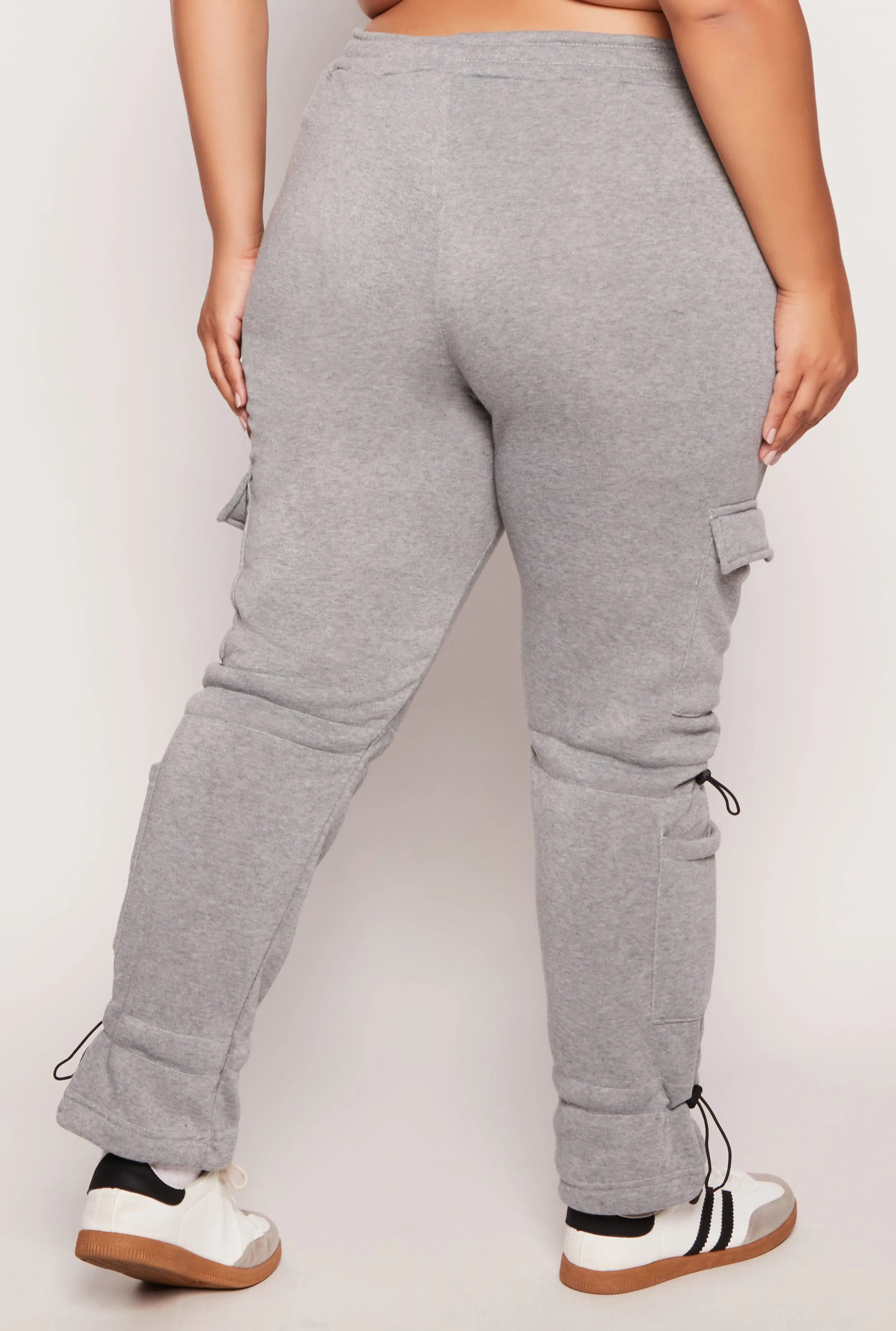 Plus Size Toggle Drawstring Cargo Sweatpants sold by Rainbow product image thumbnail 3