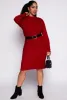 Plus Size Mock Neck Long Sleeve Dress sold by Rainbow