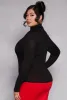 Plus Size Button Detail Mock Neck Top sold by Rainbow
