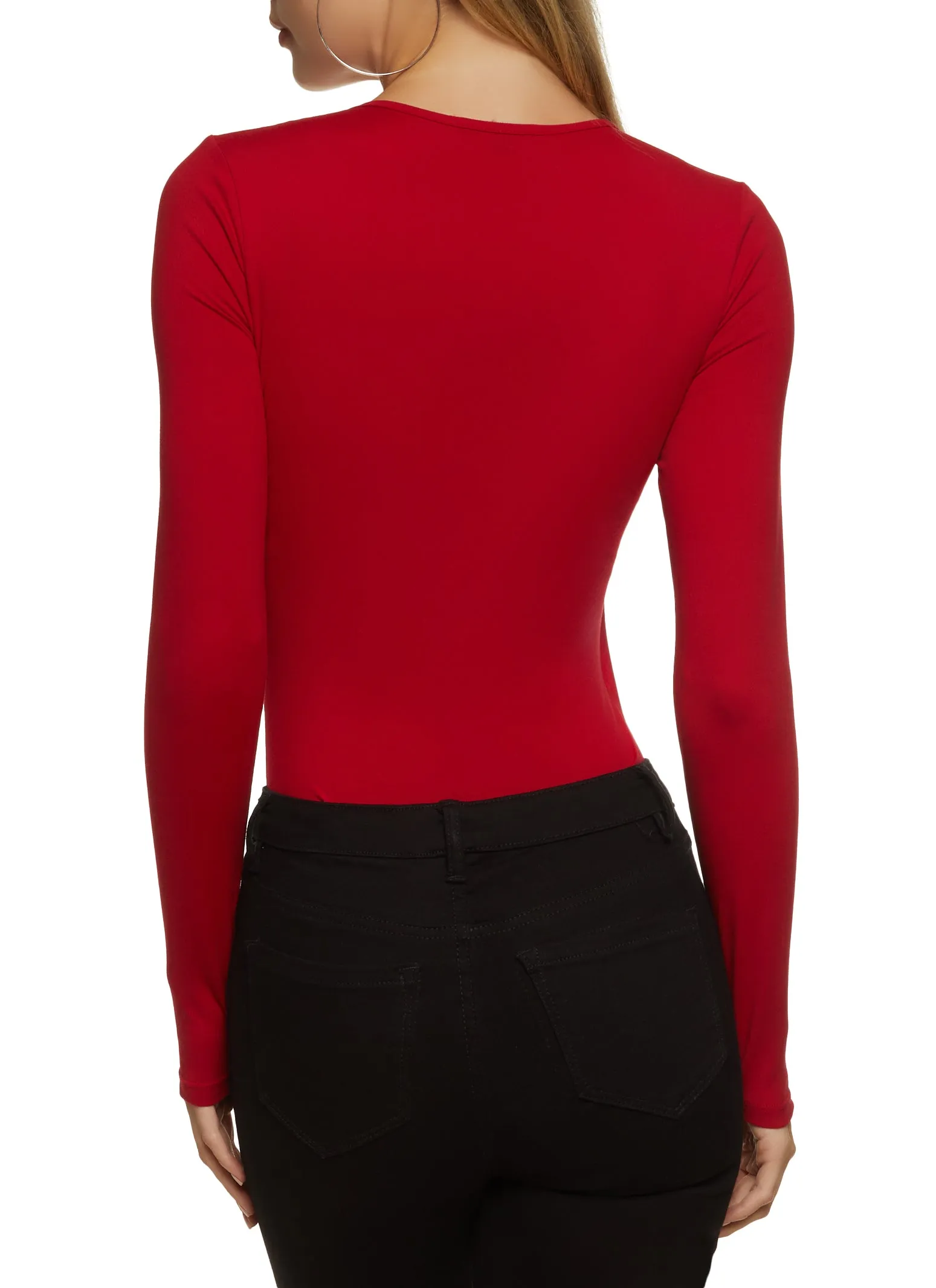 Body Contour Faux Wrap Long Sleeve Bodysuit sold by Rainbow product image thumbnail 3