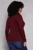 Plus Size Button Detail Mock Neck Top sold by Rainbow