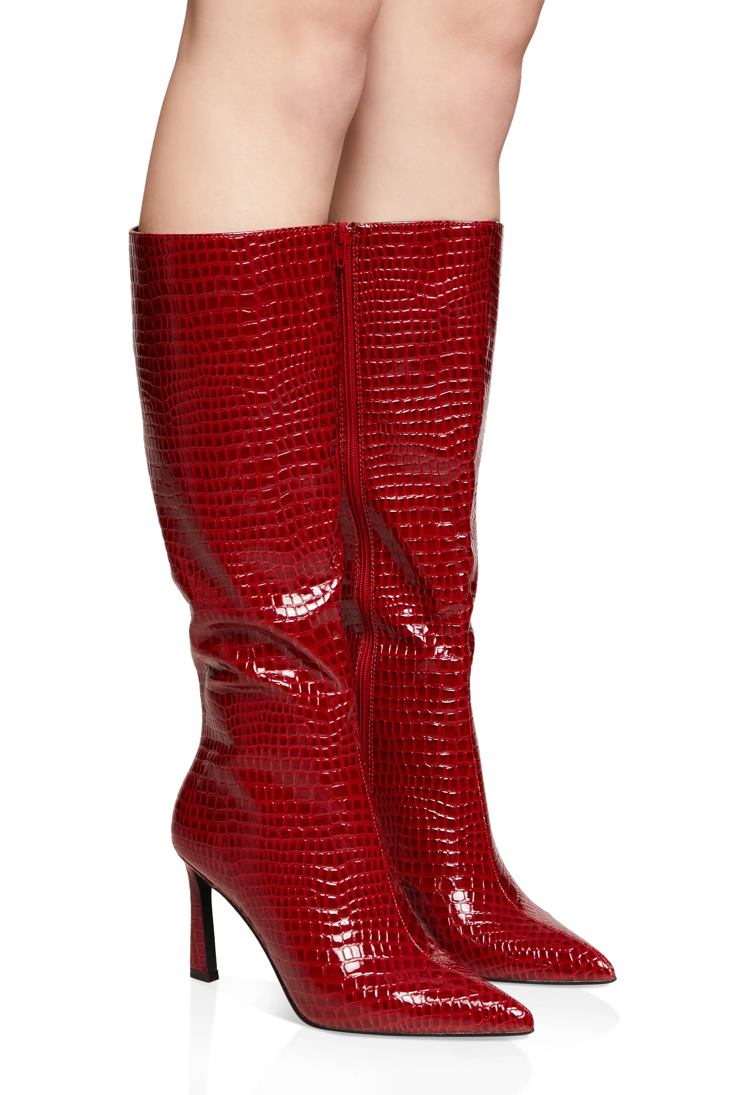 Pointed Toe Side Zip High Heel Boots sold by Rainbow product image thumbnail 2