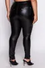 Plus Size Faux Leather High Waist Pants sold by Rainbow
