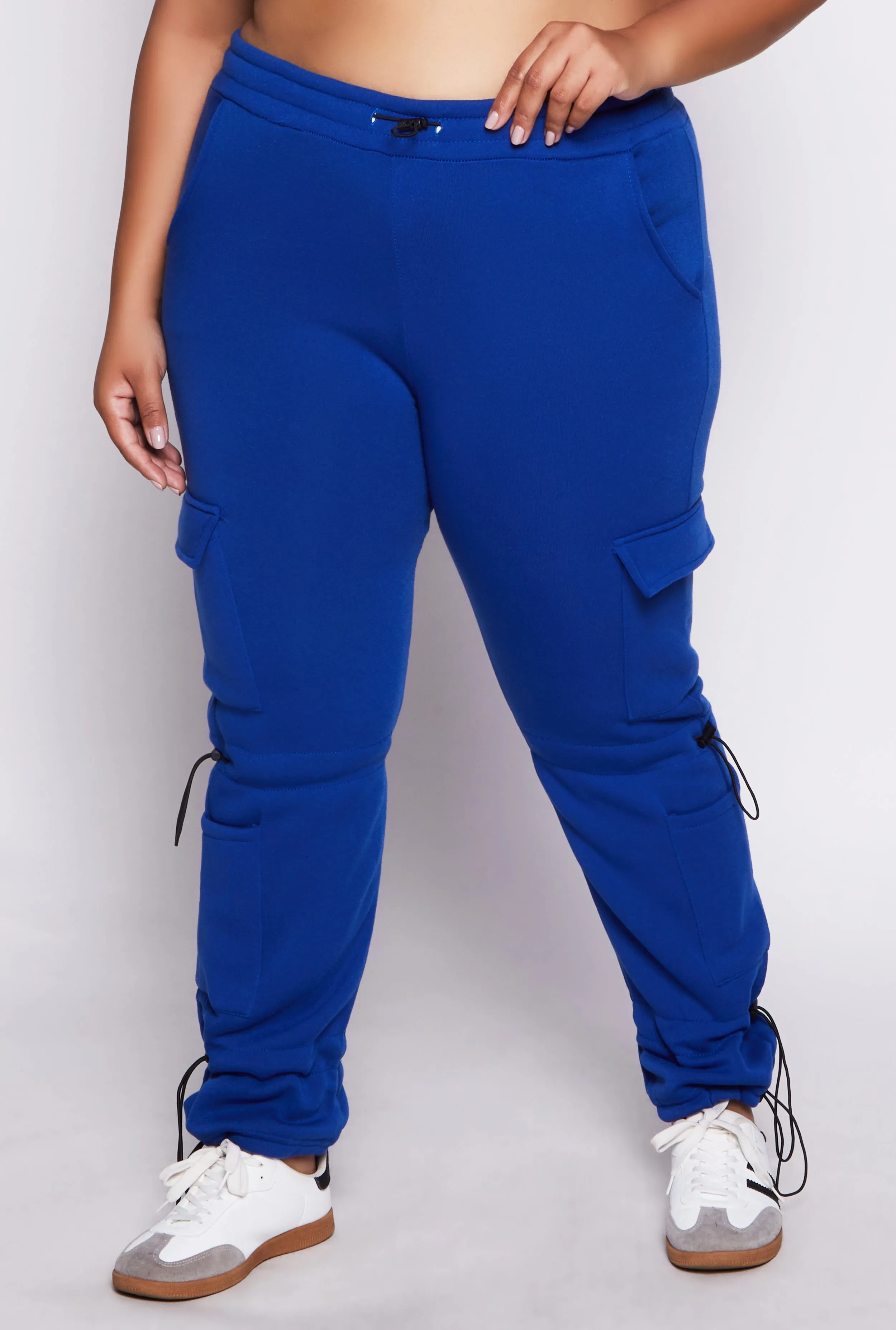 Plus Size Toggle Drawstring Cargo Sweatpants sold by Rainbow product image thumbnail 2