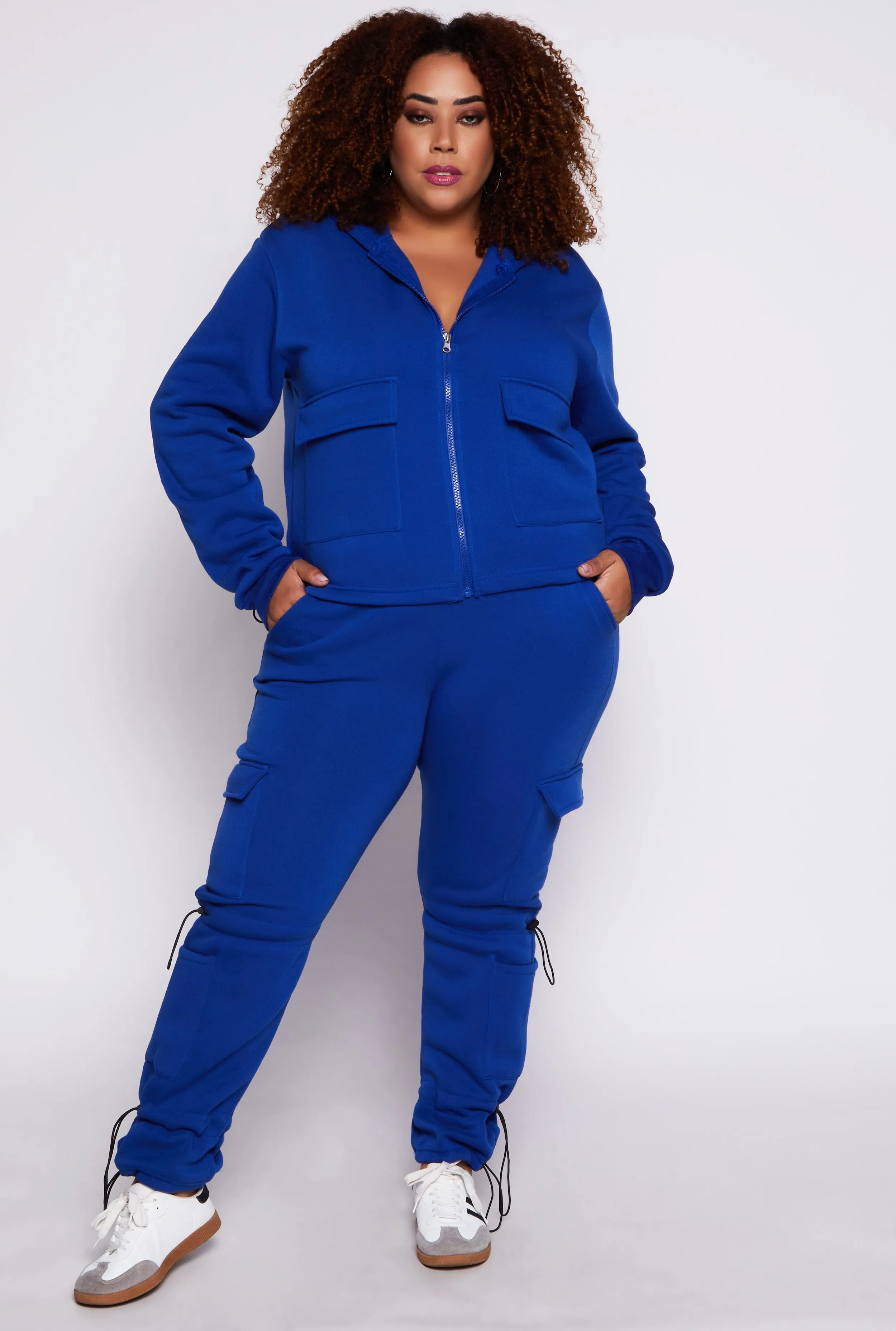 Plus Size Toggle Drawstring Cargo Sweatpants sold by Rainbow