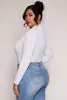 Plus Size Mock Neck Long Sleeve Bodysuit sold by Rainbow