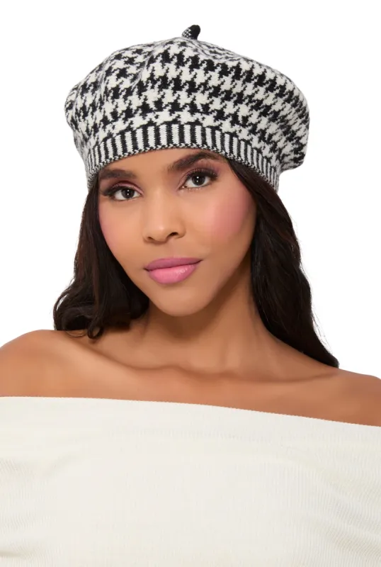 Houndstooth French Beret sold by Rainbow