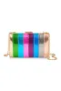 Stripe Detail Chain Strap Crossbody Clutch sold by Rainbow
