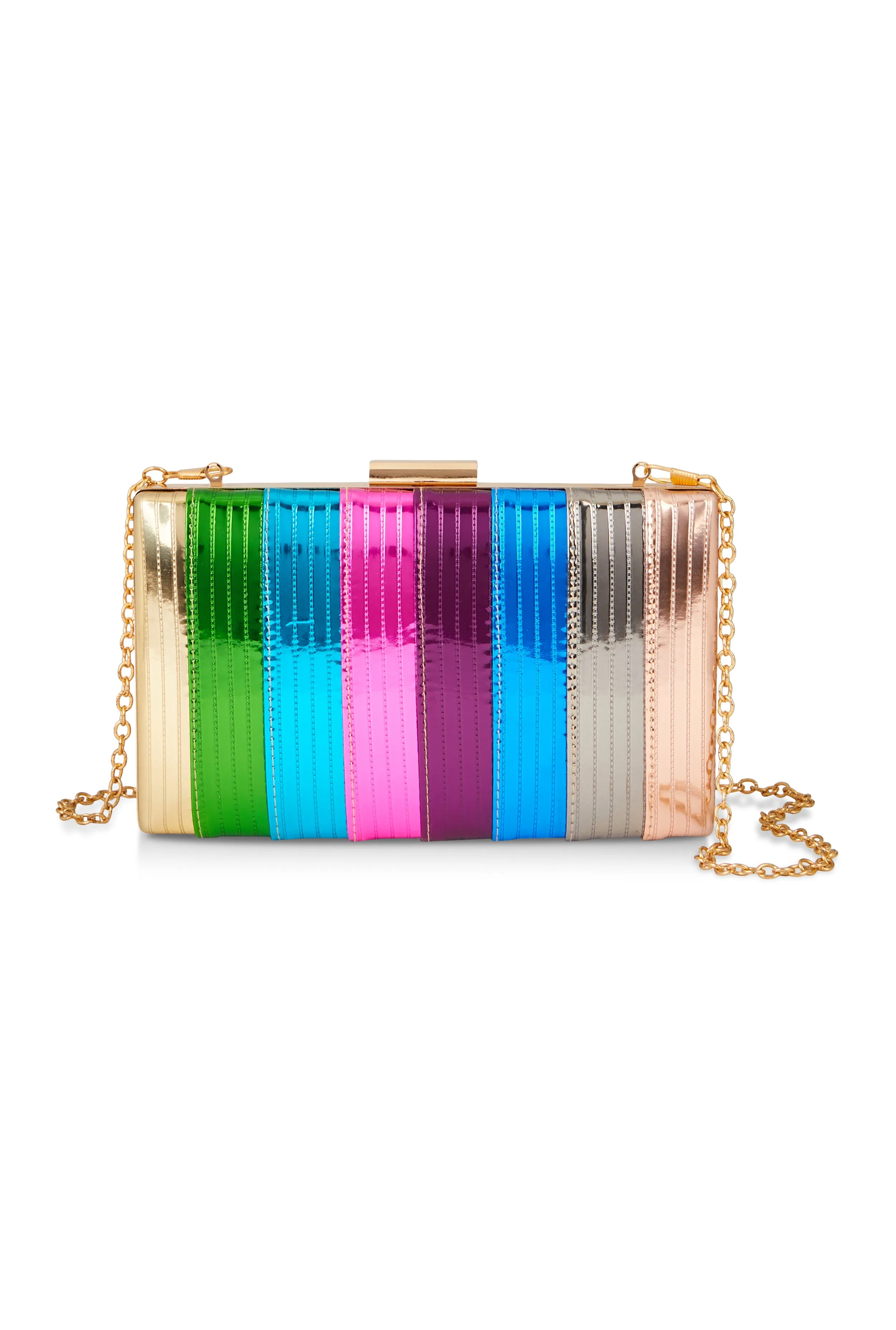 Stripe Detail Chain Strap Crossbody Clutch sold by Rainbow product image thumbnail 2