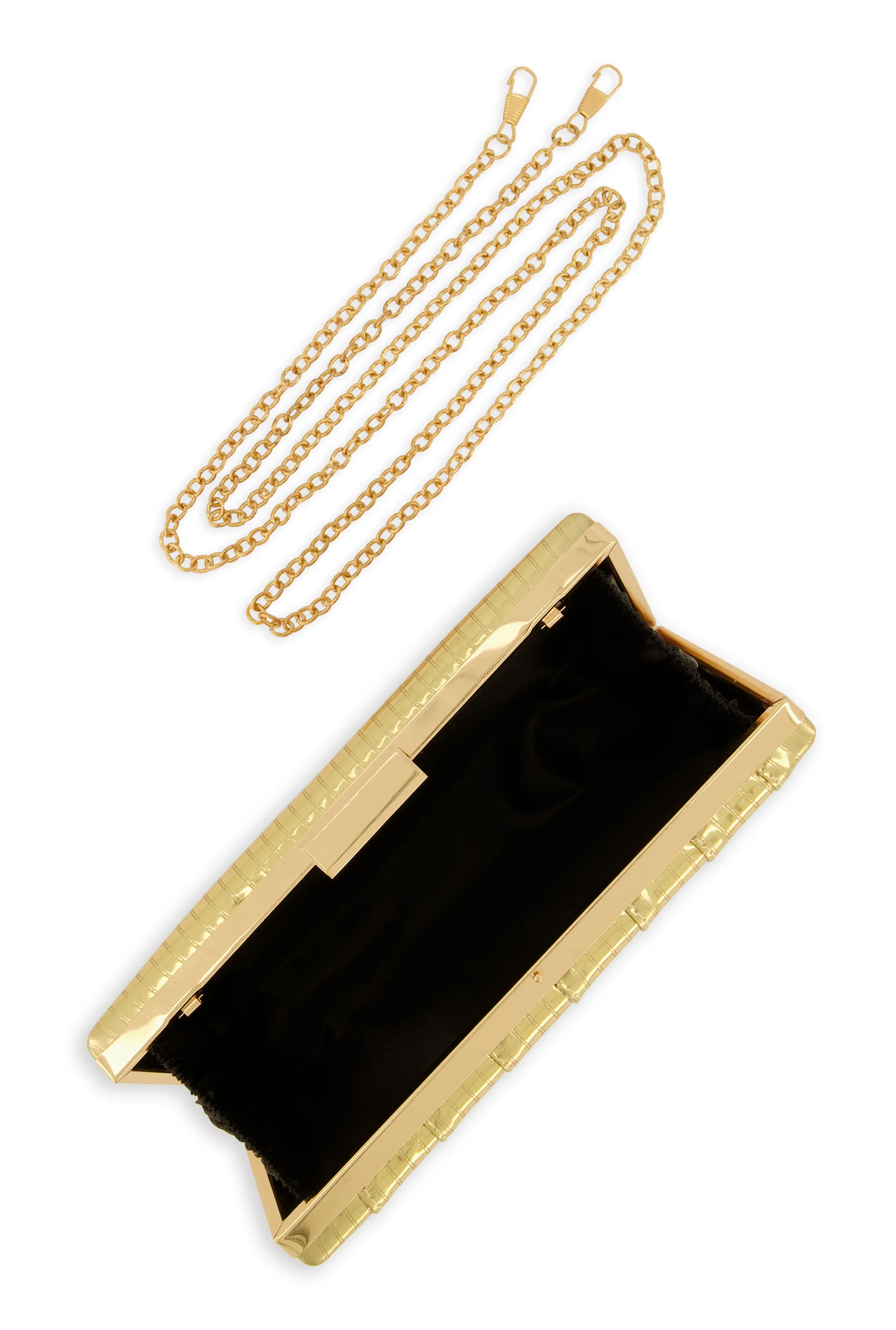 Stripe Detail Chain Strap Crossbody Clutch sold by Rainbow product image thumbnail 5