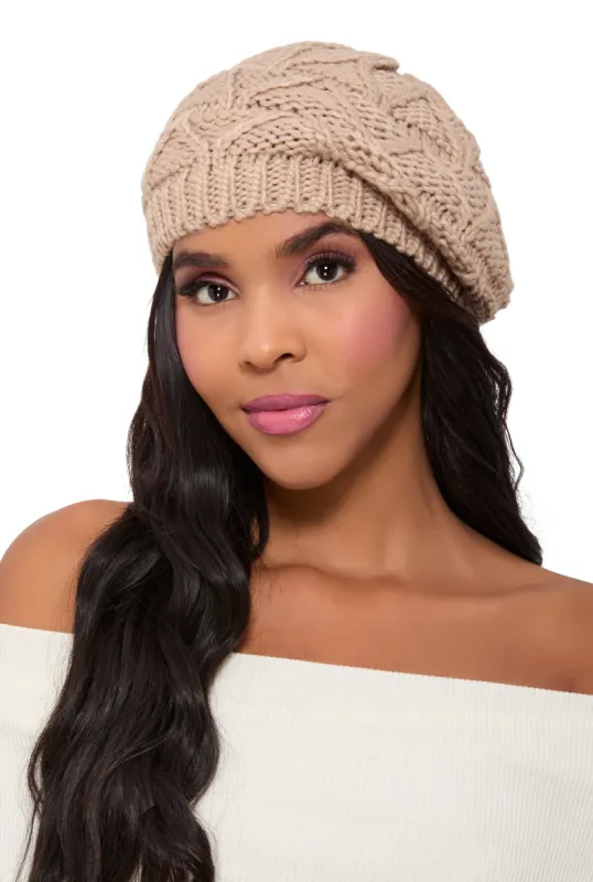 Aran Knit Beret sold by Rainbow