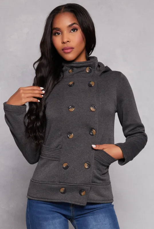 Fleece Double Breasted Peacoat sold by Rainbow