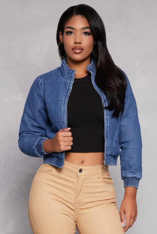 Haute Monde Denim Quilted Jacket sold by Rainbow