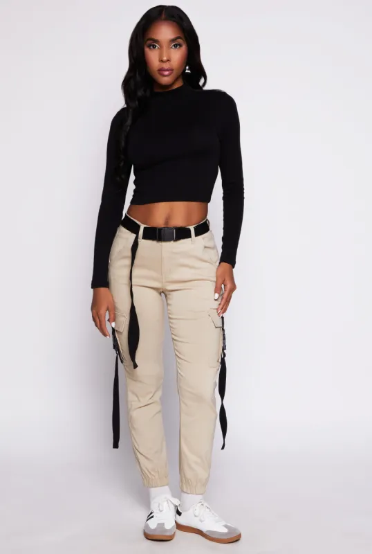 Release Buckle Belt Cargo Joggers sold by Rainbow