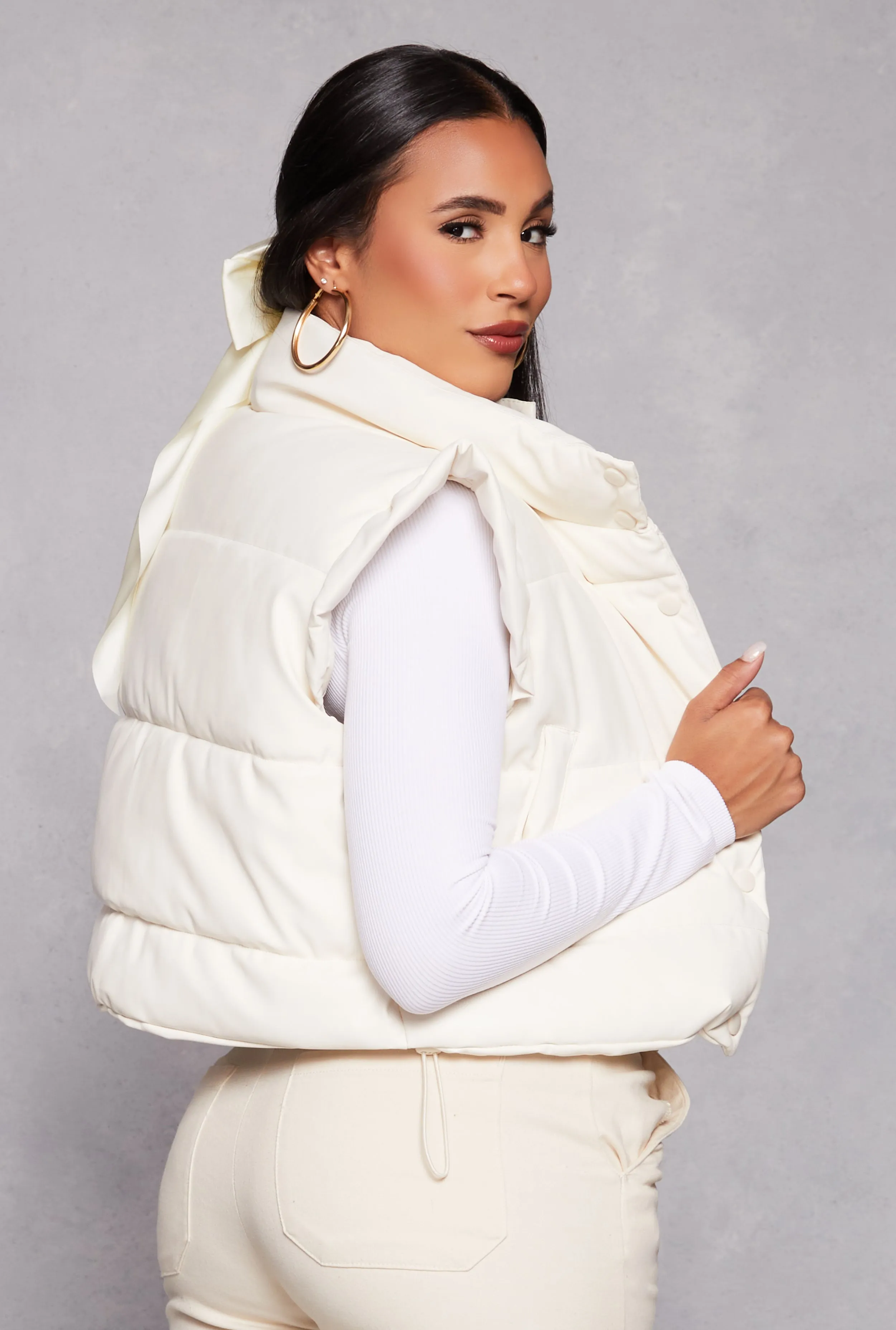 Almost Famous Faux Leather Puffer Vest sold by Rainbow product image thumbnail 3