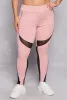 Plus Size Mesh Insert Active Leggings sold by Rainbow